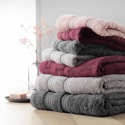 Douceur d'Intérieur, Serviette Invité (30 x 50 cm) Excellence Bio Blush, Eponge Unie - Nail Gallerys