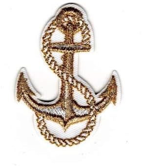 FILOUFACE Patch Ecusson Thermocollant Ancre Marine Coloris Marine 3,50 x 5 cm - Nail Gallerys