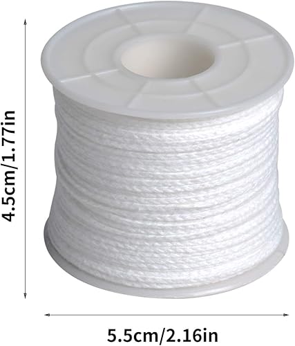 Meche Bougie 2x61m de Longeur Mèches pour Bougies en Coton Mèche Bougie 18 Plis Meches pour Bougies, Tige Bougie Mèche de Cire pour la Fabrication de Bougies - Nail Gallerys