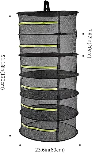 Filet de séchage Pliable en Maille à 6 Couches, Séchoir à Herbes à Suspendre en Maille pour Herbes, Étendoir idéal pour Plantes, légumes, Herbes, bourgeons, Noir - Nail Gallerys