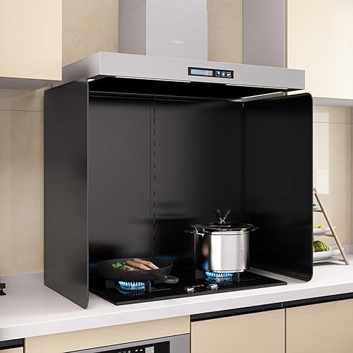 Vnook Plaque Anti Projection Cuisine,Protection Projection Cuisson Contre Les Éclaboussures D'huile Pliable Outil de Cuisson Anti-éclaboussures,Barriere Pare-Vent for Cuisinière Plaques(40x80x40cm) - Nail Gallerys