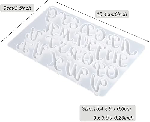 Weenkeey lettre résine moule inverse lettre porte - clés moule avec trou fantaisie lettre époxy moule de moulage bricolage artisanat Bijoux Boucles d'oreilles pendentif porte - clés - Nail Gallerys