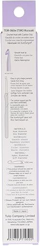 Tulip Etimo Murasaki Crochet - Crochet Ergonomique en Aluminium à Poignée Softgrip, Léger avec Pointe Lisse pour Tous Types de Fils, Manche Violet, 3.50mm - 1 Pièce - Nail Gallerys