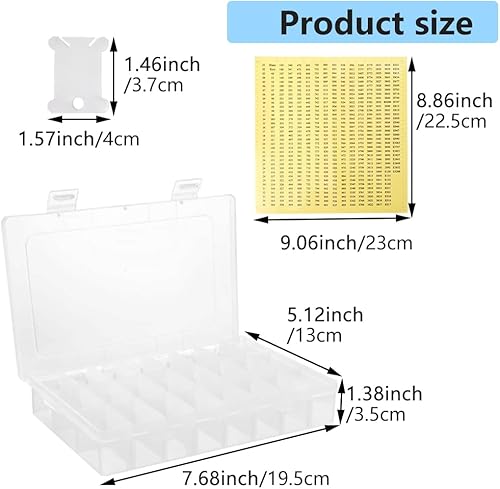 Lot de 300 bobines de fil à broder en plastique avec boîte à 24 compartiments et autocollants numérotés pour broderie point de croix et fil de coton (taille : 300 pièces) - Nail Gallerys
