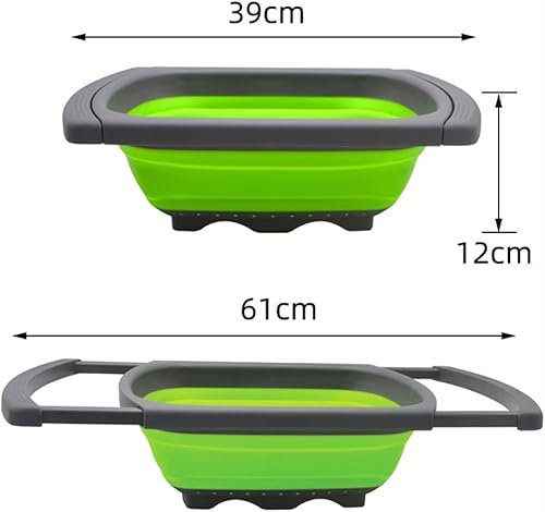 Passoire pliable, passoire au-dessus de l'évier, passoire à légumes/fruits, passoires à fruits, passoire pliable pour cuisine, 6 litres, sans BPA - Nail Gallerys