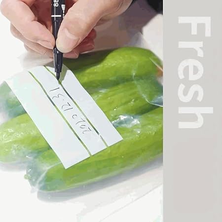 CHEFZOCO Sacs en plastique transparent avec fermeture hermétique, sacs à fermeture automatique, Ziplock Bags, compatibles avec contact alimentaire, bandes blanches, dimensions 15 x 22 cm, contient 16 - Nail Gallerys