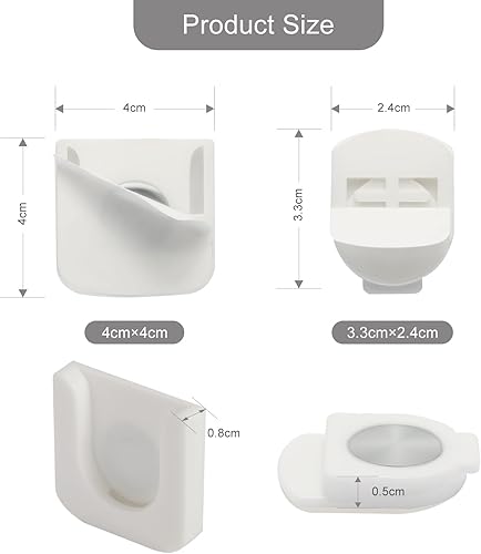 Sandiyago 6 Pièces Support Telecommande Mural, Porte Telecommande Mural, Support Télécommande, Support Mural Magnétique pour Rangement en Blanc - Nail Gallerys