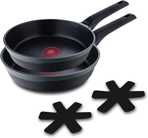 MasterPRO Gastro Reeco - Batterie de cuisine en fonte d'aluminium - 3 poêles 28, 24 et 20cm - 1 louche 16cm - 3 poêles 28, 24 et 20cm - 3 ustensiles de cuisine et 1 protège-poêle - Nail Gallerys