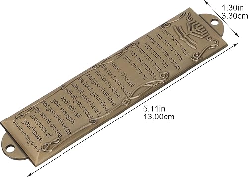 Operitacx Ornement De Mezuzah En Métal , Mezuzah Pour Porte Avec Parchemin, Mezuzah De Porte Juive, Bénédiction De La Maison, Étuis De Mezuzah En Métal Avec Parchemins Exselens Non Casher - Nail Gallerys