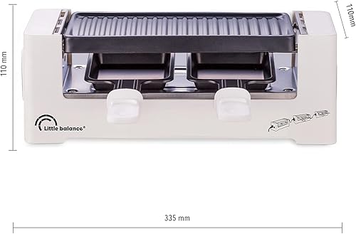 LITTLE BALANCE 8499 Jura Connect 2 - Raclette 1 ou 2 personnes - Assemblage en série de 3 appareils possible - Revêtement anti-adhésif - Puissance 350 W - Blanc - Nail Gallerys