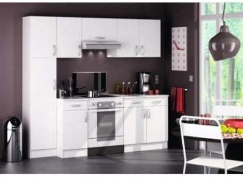 Meuble Haut Hotte Cuisine 'NOVA' - Design Pratique et Elégant - Fabriqué en France 60 x 28 x 35H cm Mélanine. Blanc - Nail Gallerys