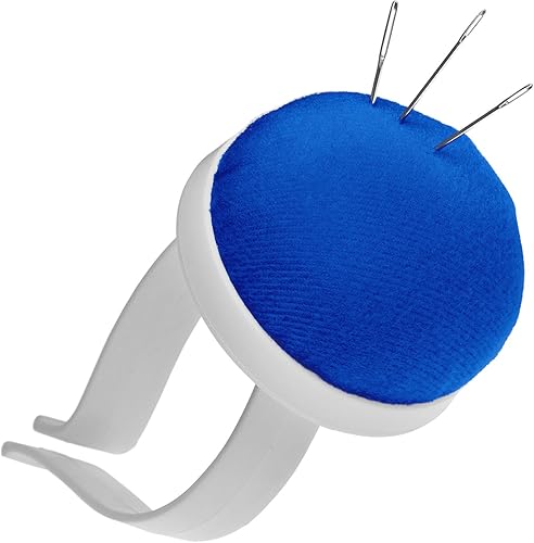 Arm Coussin à épingles pour le poignet, couleur : bleu, coussin à épingles avec fermoir en plastique - Nail Gallerys