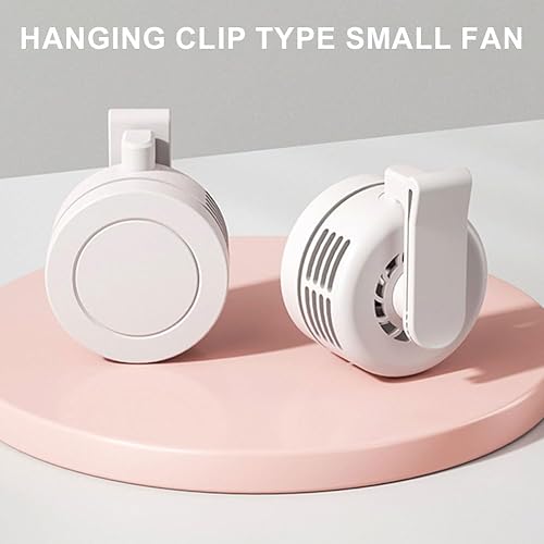 Starnearby Mini Ventilateur Portable Clipsable, Ventilateur Portable Rechargeable par USB, 3 Vitesses Réglables, Mini Ventilateur de Taille (Blanc) - Nail Gallerys