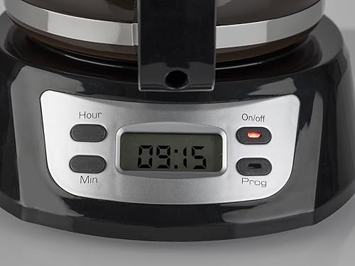 Korona 12113 Machine à café I Acier inoxydable I Fonction minuterie I Filtre I Cafetière automatique pour 6 tasses I Verseuse en verre - Nail Gallerys