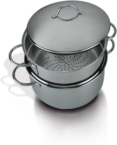 Barazzoni Spa Vapeur VaporSet avec Fond ø24 cm, Acier Inoxydable 18/10, Argent - Nail Gallerys