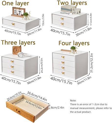 LOCHE Bloc Tiroir Bois, 4 Tiroirs, Grande Capacité, Caissons de Rangement Bureau, Tour de Rangement, Pour Bureau et École, Jaune - Nail Gallerys