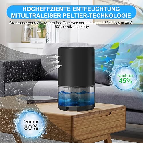 Deshumidificateur d air, Electrique Déshumidificateurs Silencieux, déshumidificateur de pièce à économie d'énergie à arrêt automatique, déshumidificateur de sous-sol (blanc) - Nail Gallerys