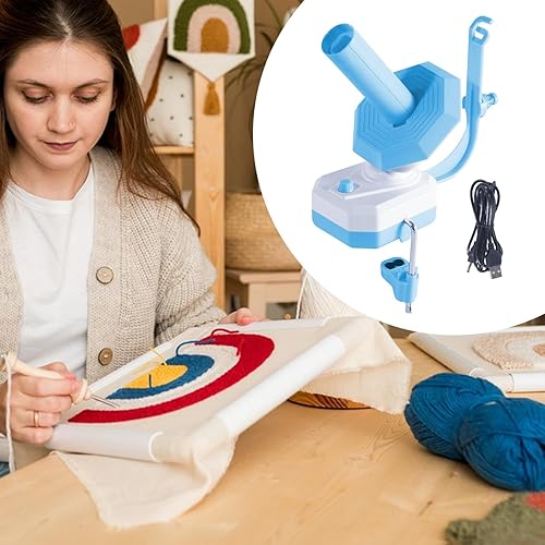 Bigoudis de fil - Enrouleur de fil électrique automatique pour boule de ficelle - Enrouleur de fil réglable - Pour crochet, tricot, couture - Outil efficace pour les travaux manuels - Nail Gallerys