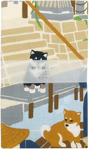 HAMAMONYO Shiba Inu River Tour Nassen Tenugui Serviette - Nail Gallerys