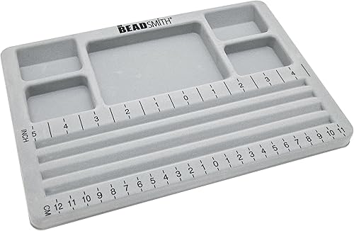 The BeadSmith Travel Bead Design in Beading Board and Gray Flock with Lid, 7.75 by 11.25-Inch by The Beadsmith - Nail Gallerys