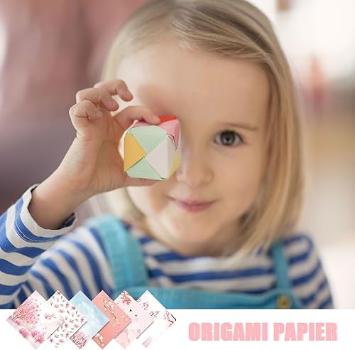 Papier Origami, 200 Feuilles Papier Pliant Carré Double Face, 15 x 15 cm Papier Couleur Carre pour l'art du bricolage et des projets d'artisanat, Motif à Fleurs - Nail Gallerys