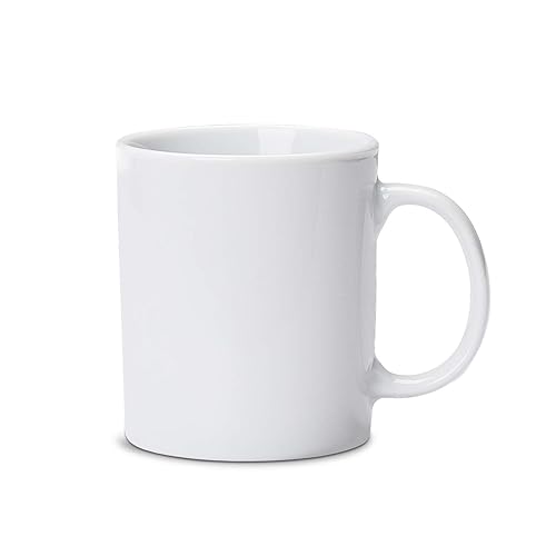 Commercial 12-Piece Porcelain, 10 Oz. Gourment Coffee Mug Set, White - Nail Gallerys