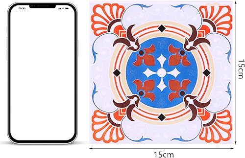 sulanmo 24 Stickers Carrelage Mural, Carrelage Stickers Cuisine Decoratif de Style Bohémien, Autocollant de Carreaux Muraux Étanche pour Cuisine Salle de Bain Salon, 15 × 15 cm - Nail Gallerys