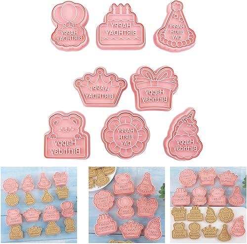 Lot de 8 tampons à biscuits robustes et portables pour biscuits d'anniversaire personnalisés - Nail Gallerys