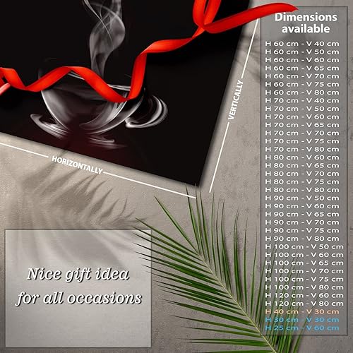 Crédence de cuisine en verre - 60x50 cm - Protection contre les éclaboussures - Derrière plaque de cuisson - Image sur verre - Motif: Couple avec café - Nail Gallerys