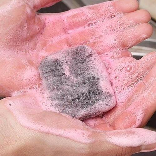 Tampon Jex avec Savon,Tampon De Savons en Laine d'acier De Nettoyage Efficaces,Tampons avec Savon en Laine d'acier,Tampons en Laine d'acier Nettoyage,Tam_pon À Récurer en Métal Anti-Rayures (20pcs) - Nail Gallerys