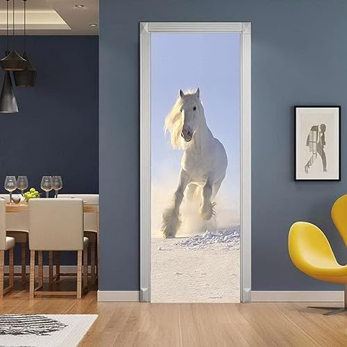 A.Monamour Sticker Porte Autocollant Poster De Porte 3D Simulation De Porte Blanche En Bois Vinyle Affiche De Porte Sticker Mural Papier Peint Art Décor 77 x 200 cm - Nail Gallerys
