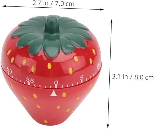PRETYZOOM Minuteur Mécanique Magnétique Forme De Fraise Compte à Rebours Précis pour Cuisine Et Maison pour Garçon Fille Et Adultes - Nail Gallerys