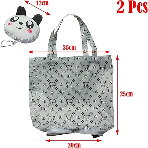 LHLZNB Lot de 2 paires de sacs de courses pliables, réutilisables et écologiques, pliables dans une pochette, sacs d'épicerie lavables pour le shopping quotidien, le rangement de voyage, multicolore, - Nail Gallerys