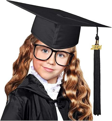 Chapeau de remise de diplôme pour adultes et enfants avec pompon, chapeau académique réglable, unisexe, cadeau de remise de diplôme, fournitures de fête, enterrement de vie de jeune fille - Nail Gallerys