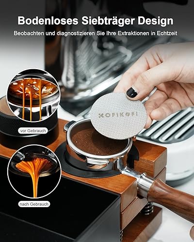 KOFIKOFI Porte-filtre sans fond de 58 mm, 2 oreilles, filtre Porta Bottomless pour tête de brassage E61, Flair 58, ECM, Rocket, Sanremo, Synesso, Slayer, machine à expresso VBM avec panier filtrant en - Nail Gallerys