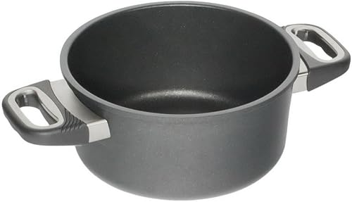 AMT Marmite en fonte d'aluminium pour induction – Diamètre supérieur/fond/volume 24 cm/22 cm/3 l - Nail Gallerys