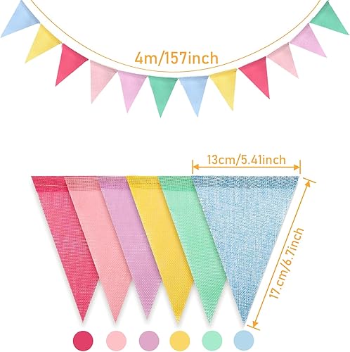 20M Fanion Guinguette Guirlande Décoration Extérieur, Banderole Anniversaire Tissus, pour Jardin Fête en Plein air Mariage Nuptiale Festivals Carnaval - Nail Gallerys