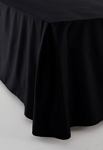 Jotex Zack Satin Cache-sommier à Volants 100% Coton Bio de qualité supérieure, Hauteur 60 cm, Blanc 90 x 200 cm - Nail Gallerys