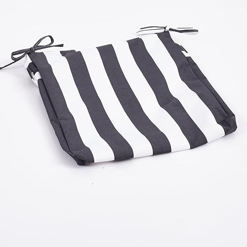 Hiseng Housse de Coussin de Canapé Extérieur Imperméable pour Salon de Jardin, Housse Assise Rayures Amovibles avec Fermeture éclair et Ceinture Fixe pour Meubles de Terrasse (Jaune,50x50x5cm) - Nail Gallerys