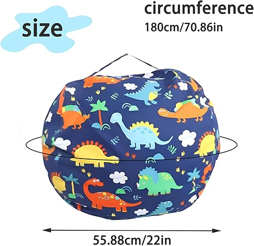 Sac Rangement Peluches Enfant, Confortable Doux Pouf Pliable Rangement Rond, Bean Bag Rangement Jouets Avec Fermeture Éclair, Toile Sac Rangement Jouets, Pour Jouet Vêtement Courtepointes (24 Pouces) - Nail Gallerys