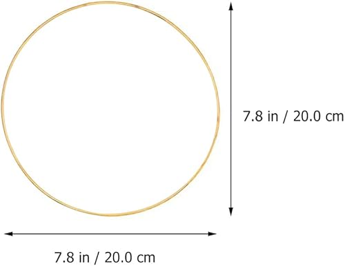 TOYANDONA Lot de 10 anneaux en métal doré de 20 cm - En macramé doré - Pour mariage, Noël, festival et décoration de fête - Nail Gallerys