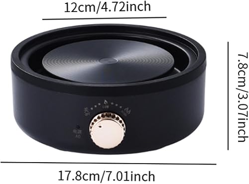 MagiDeal COMPTOPER ÉLECTRIQUE MINI PLAQUE À L'EU CONTRÔLE de TEMPERTURE de POUPE EU POT CHAUFFICATION BASE pour CAMPING CAMPIN, Noir - Nail Gallerys