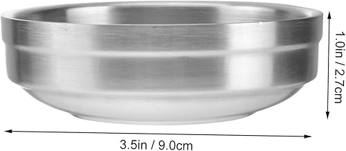 OFFSCH Assiette Apéritive Acier Inoxydable Plat À Assaisonnement Ronde Pour Maison Et Restaurant Facile À Nettoyer - Nail Gallerys