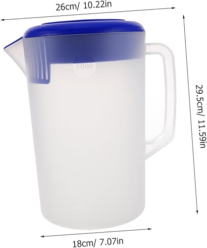 Alipis carafe à eau avec couvercle jus de fruits Carafe à sangria récipient en plastique pichet avec couvercle pichet Jar avec couvercle et bec verseur pichet de thé Transparent - Nail Gallerys