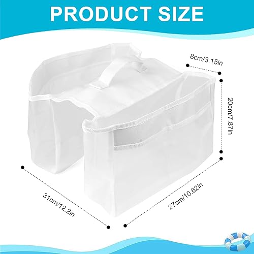 Zyiphor Sac de Rangement Jouets de Bain Bébé, Organisateur Suspendu en Filet de Maille Résistant, 2 Compartiments pour Salle de Bain, Idéal pour Baignoire et Douche, Accroche Murale ou d'Angle - Nail Gallerys