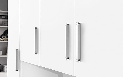 Chambre à pont avec lit blanc une place et demie - composée d'une porte longue, 4 portes moyennes, petit compartiment à jour et commode. 243 x 55 x 245 cm - Nail Gallerys