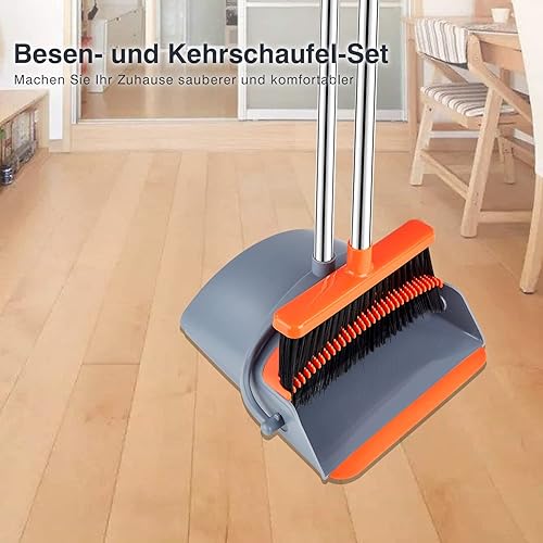 MIFI Balai et pelle à balayage avec longue poignée extensible - Ensemble balayette et pelle à balayer - Combinaison pour le nettoyage des sols - Nail Gallerys