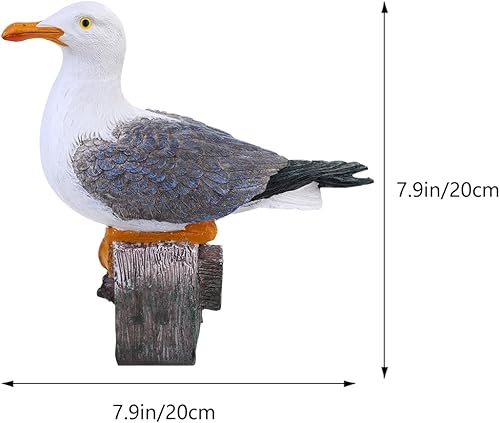Warmhm Figurine de Goéland en Résine Statuette d'Oiseau de Jardin Sculpture de Goéland Statue d'Oiseau Amusante pour la Maison le Patio la Pelouse le Jardin - Nail Gallerys