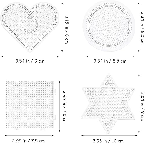 SUPVOX Lot de 4 plaques de perles Pegboards en plastique pour enfants DIY artisanat perles 2,6 mm - Nail Gallerys