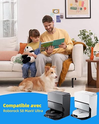 iRobacc Lot de 4 accessoires de brosse principale pour Roborock S8 Maxv Ultra, 2 brosses principales, 1 couvercle de brosse principal, 1 petite brosse, plus durable et plus facile à installer - Nail Gallerys